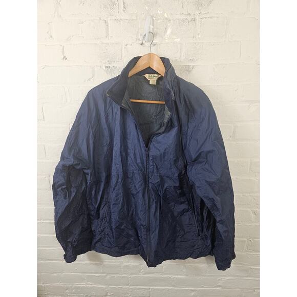 L.L. Bean Vintage Men's Full Zip Windbreaker Jacket Long Sleeve Blue Size XL - Picture 1 of 5